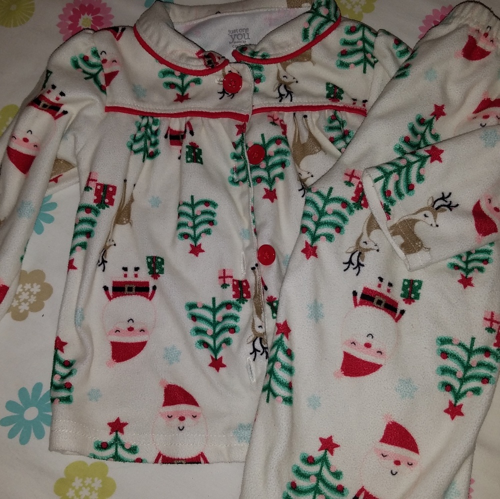 Carter's 18/mo fleece Holiday Pajamas
